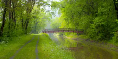 Footbridge over the Delaware Canal