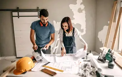 Images of couple revnovating a room in their home | SmartStop