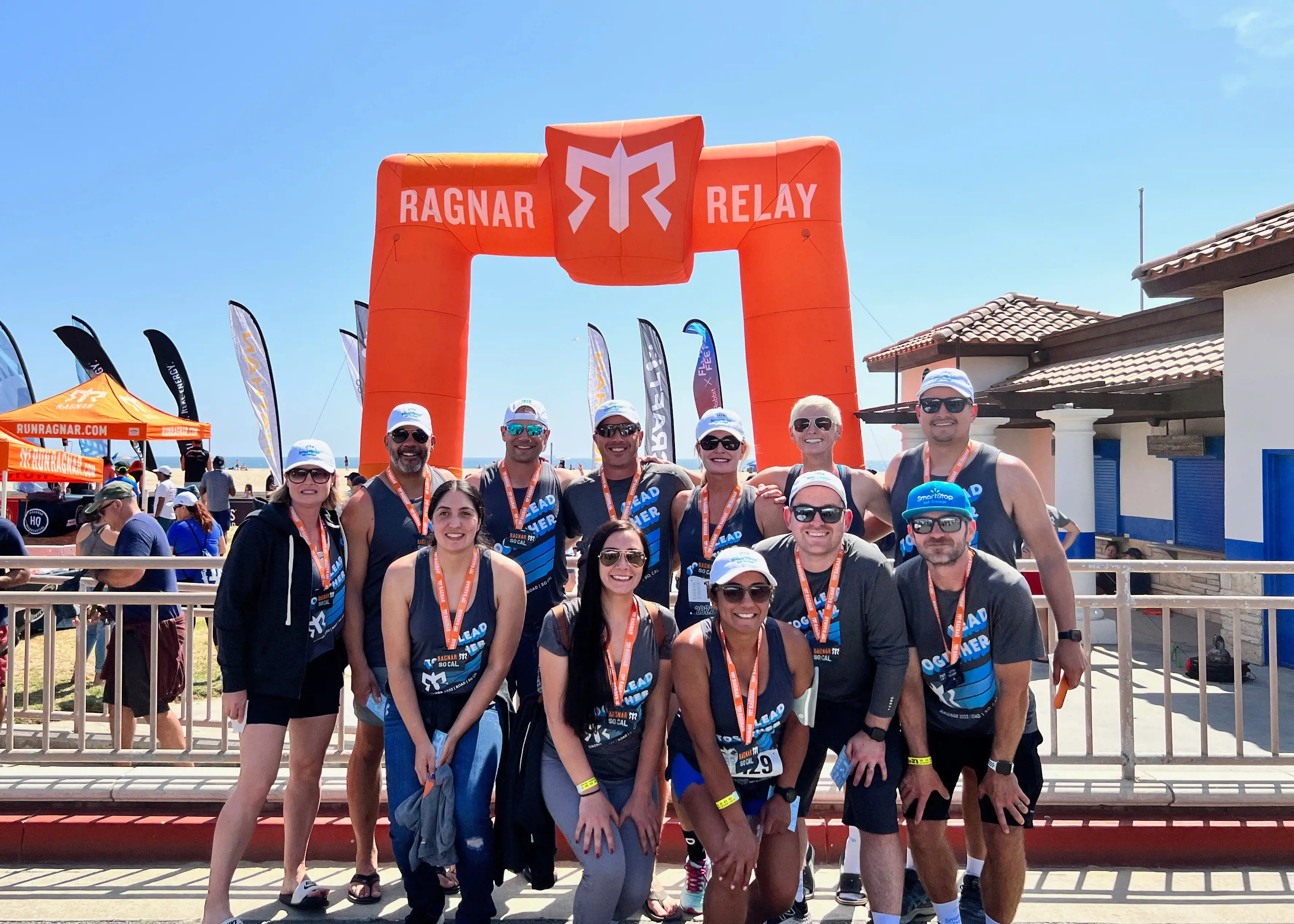 Image of a team of SmartStop employees working together