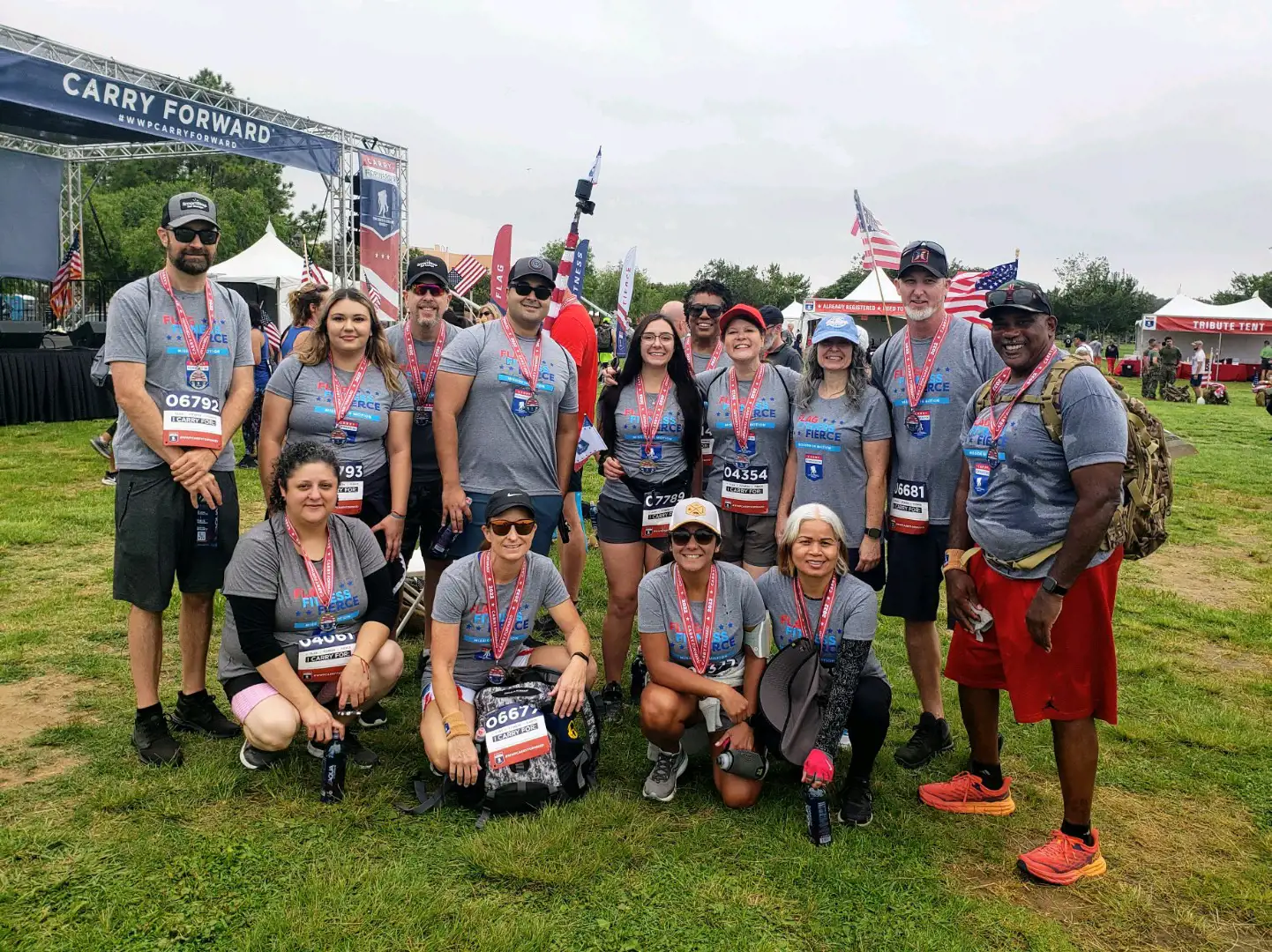 Group of SmartStop employees participating in a run/walk to support the Wounded Warrior Project